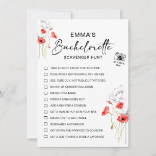 Invitation Jeu de chasse au trésor de bachelorette personnali