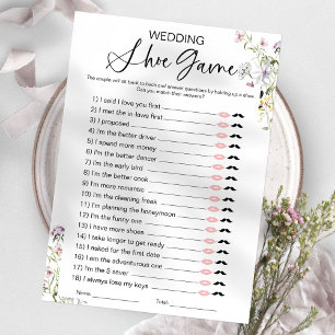 Invitation Jeu de chaussure de mariage de fleur sauvage pour