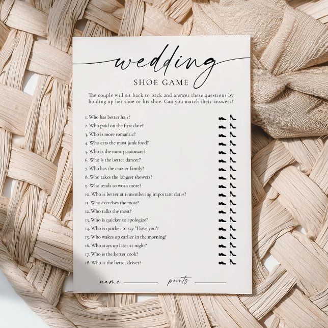 Invitation Jeu de chaussures de mariage moderne (Créateur téléchargé)