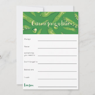 Invitation Jeu de conseils de baby shower de pois doux