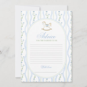 Invitation Jeu de conseils pour bébé garçon à la douche de bé