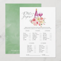 Jeu de dégustation de vins de Fêtes des mariées fl