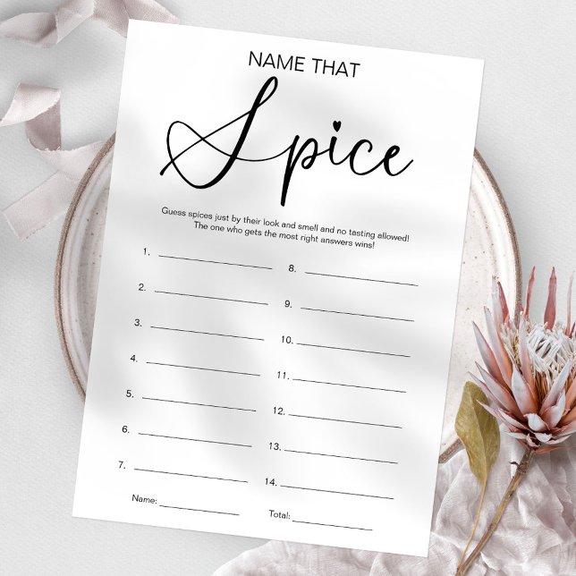 Invitation Jeu de Devinette d'Épices pour Enterrement de Vie  (Créateur téléchargé)