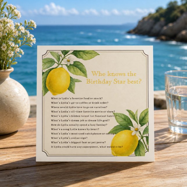 Invitation Jeu de fête d'anniversaire imprimable (Créateur téléchargé)