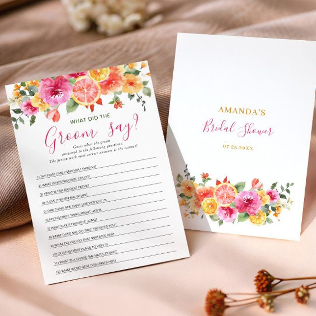 Invitation Jeu de fête de mariage aux fleurs lumineuses et au (Créateur téléchargé)