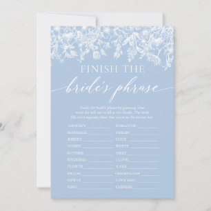 Invitation Jeu de Fête de Mariage : Terminez la Phrase de la