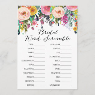 Invitation Jeu de Fête des mariées de jardin avec réponse ret