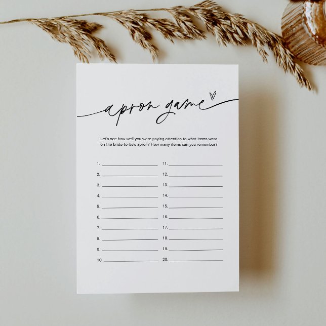 Invitation Jeu de Fête des mariées EVERLEIGH Apron (Créateur téléchargé)