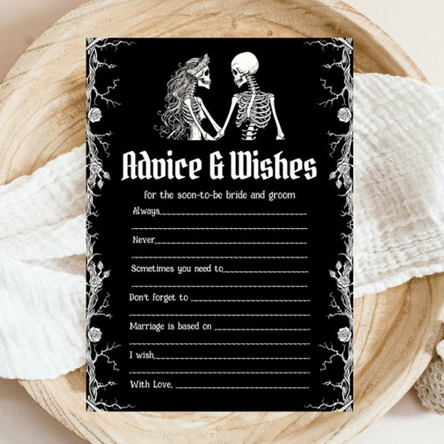 Invitation Jeu de Fête des mariées Halloween Conseils et voeu (Créateur téléchargé)