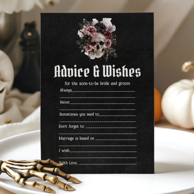Invitation Jeu de fiançailles : Conseils et vœux d'Halloween (Halloween Advice and Wishes Bridal Shower Game)