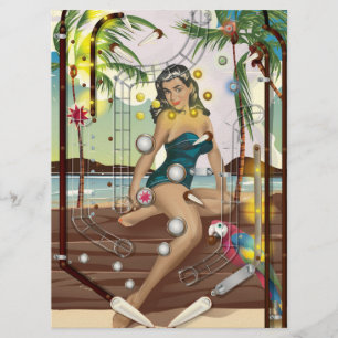 Invitation Jeu de flipper vintage