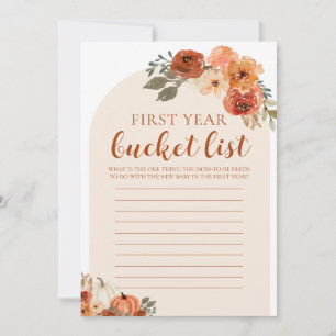 Invitation Jeu de liste de choses à faire la première année p