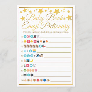 Invitation Jeu de livre de bébé d'Emoji de baby shower
