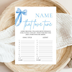 Invitation Jeu de mariage à l'arc bleu « Nommez cette chanson