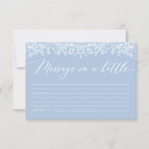 Invitation Jeu de mariage Dusty Blue Message dans une bouteil
