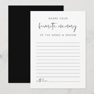 Invitation Jeu de mémoire JOVI Edgy Black Moderne préféré