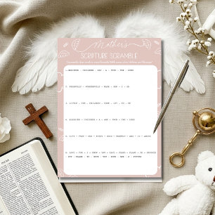 Invitation Jeu de mots bibliques de la mère rose céleste