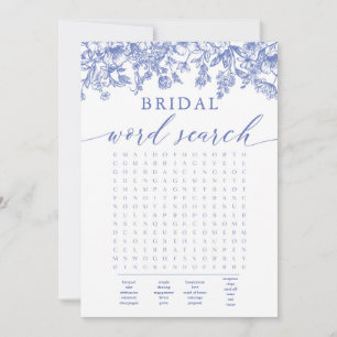 Invitation Jeu de mots cachés pour une baby shower de mariage