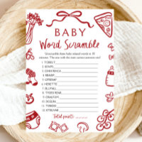 Jeu de mots mêlés pour bébé italien dessiné à la m