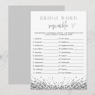 Invitation Jeu de mots mêlés pour la fête de mariage REGINA S