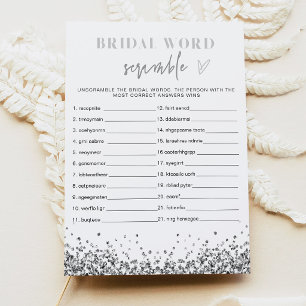 Invitation Jeu de mots mêlés pour la fête de mariage REGINA S