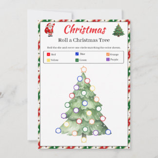 Invitation Jeu de Noël : Faire rouler un sapin de Noël | Jeu