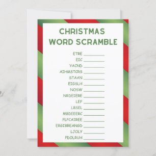 Invitation Jeu de Noël - Non modifiable -