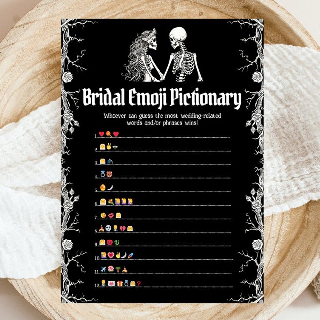 Invitation Jeu de Pictionary d'emojis pour la fête de mariage (Créateur téléchargé)