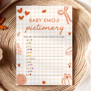 Invitation Jeu de Pictionary pour bébé italien dessiné à la m