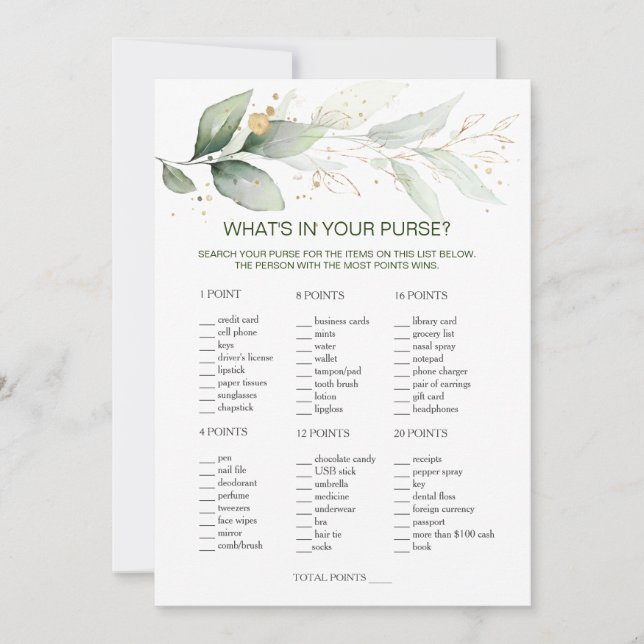 Invitation Jeu de porte-mariée verdoyante / Scramble Mariage (Devant)