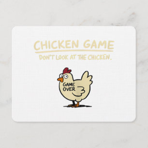 Invitation Jeu de poulet Ne regardez pas le poulet drôle de p