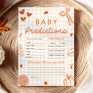 Invitation Jeu de prédiction de bébé dessiné à la main pour b