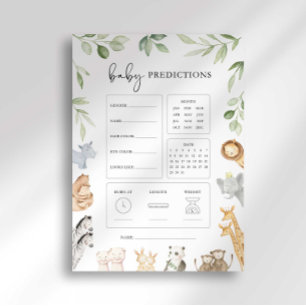 Invitation Jeu de prédictions pour bébé Baby Shower sur l'Arc