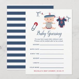 Invitation Jeu de prédictions pour bébé Shower pour garçon su