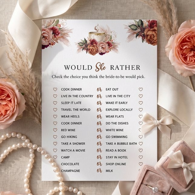 Invitation Jeu de 'Préfèrerait-Elle' pour une Baby Shower Caf (Créateur téléchargé)