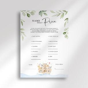Invitation Jeu de prix Baby shower Arche de Noah