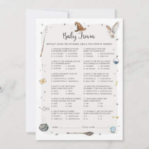 Invitation Jeu de quiz bébé Shower Wizard