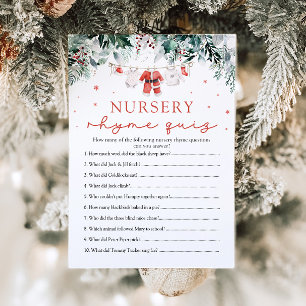 Invitation Jeu de quiz sur les comptines de Noël pour bébé Sh