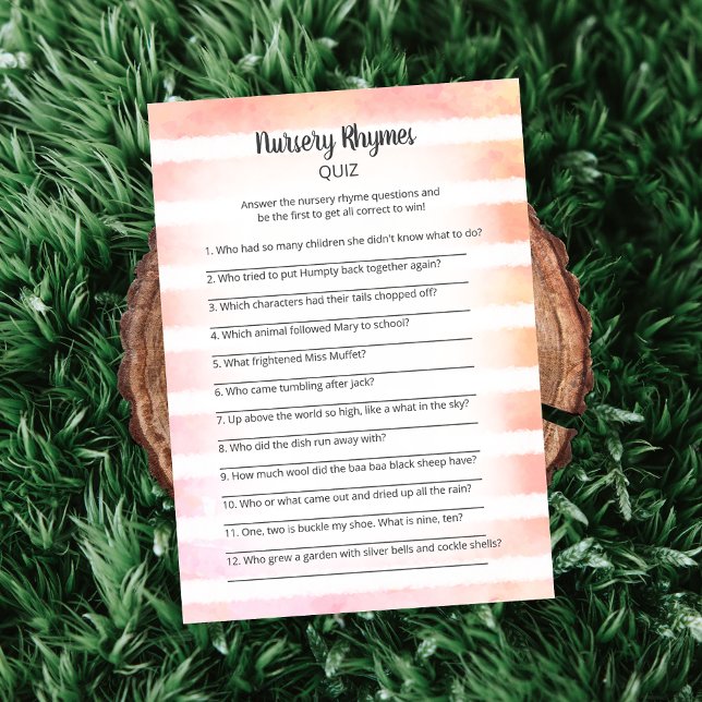 Invitation Jeu de quiz sur les comptines de Nursery White Bun (Créateur téléchargé)