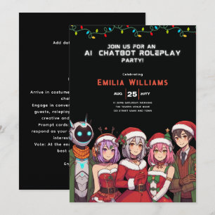 Invitation Jeu de rôle de chatbot ADULTE Noël de l'animal Rob