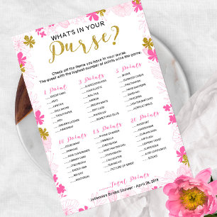 Invitation Jeu de Salle de Bain de Mariage Floral Qu'est-ce Q