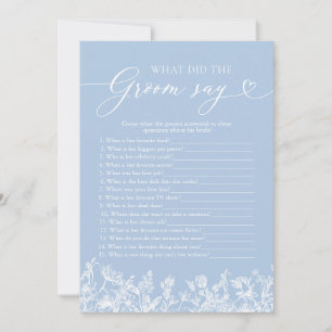 Invitation Jeu de Salle de Mariage Bleu Qu'a Dit le Marié