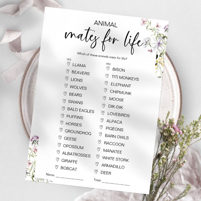 Invitation Jeu de Salle de Mariage: Compagnons Animaux pour l (Créateur téléchargé)