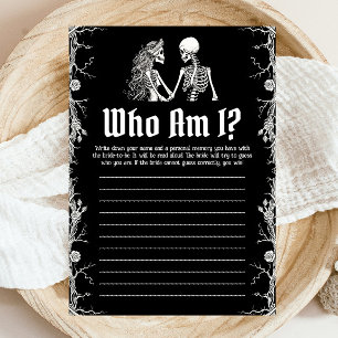 Invitation Jeu de Salle de Mariage de Skeleton Halloween Qui