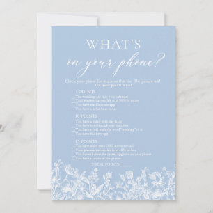 Invitation Jeu de Salle de Mariage Dusty Blue What's On Your
