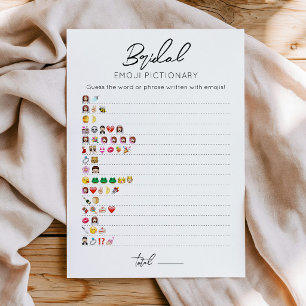 Invitation Jeu de société de mariage avec des émojis Pictiona