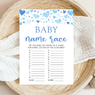 Invitation Jeu de société pour la révélation du nom de bébé B