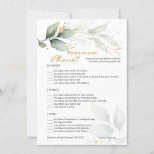 Invitation Jeu de téléphone nuptiale vert/course Mariage
