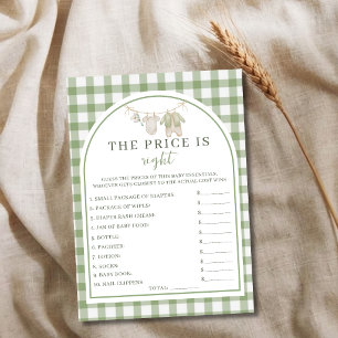Invitation Jeu de The Price Is Right pour bébé cultivé locale