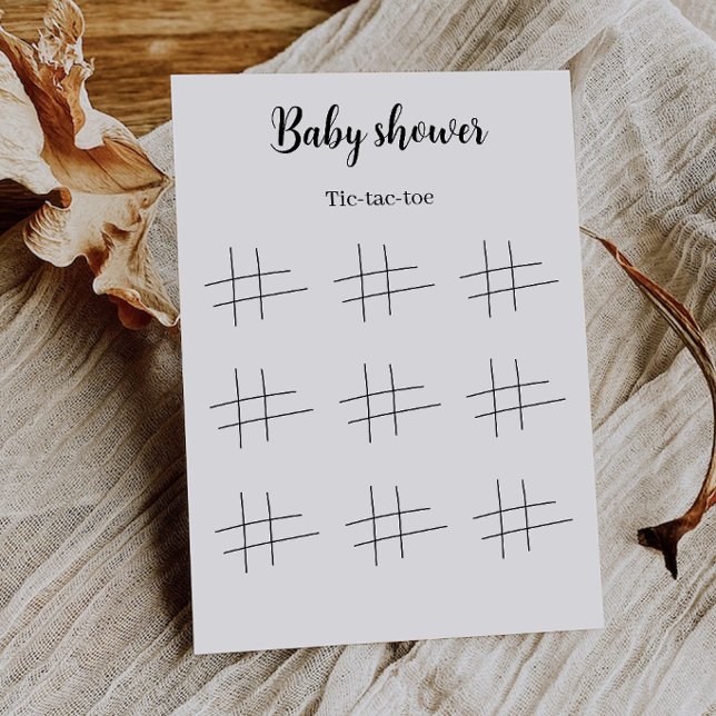 Invitation Jeu de Tic Tac Toe imprimable pour Baby Shower, (Baby Shower Tic Tac Toe Game Printable, Invitation)
